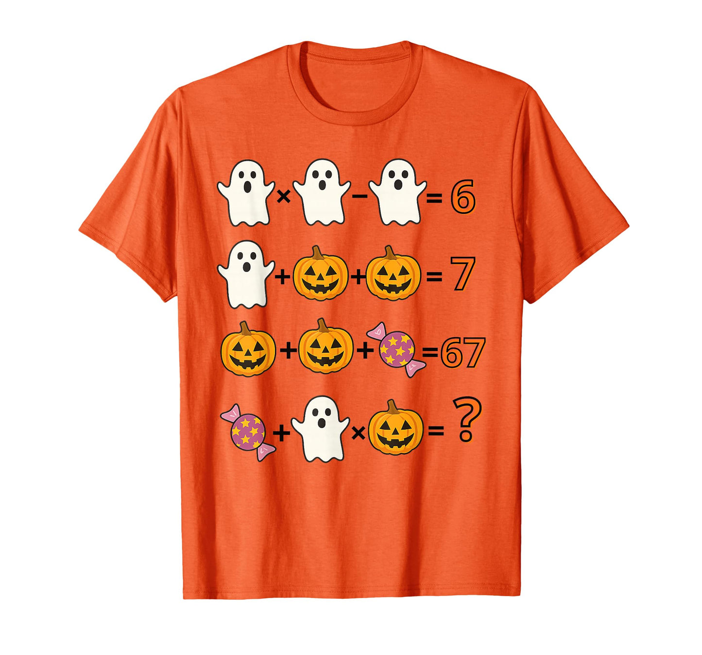 Halloween Order of Operations Math Teacher Six Seven 6 7 T-Shirt
