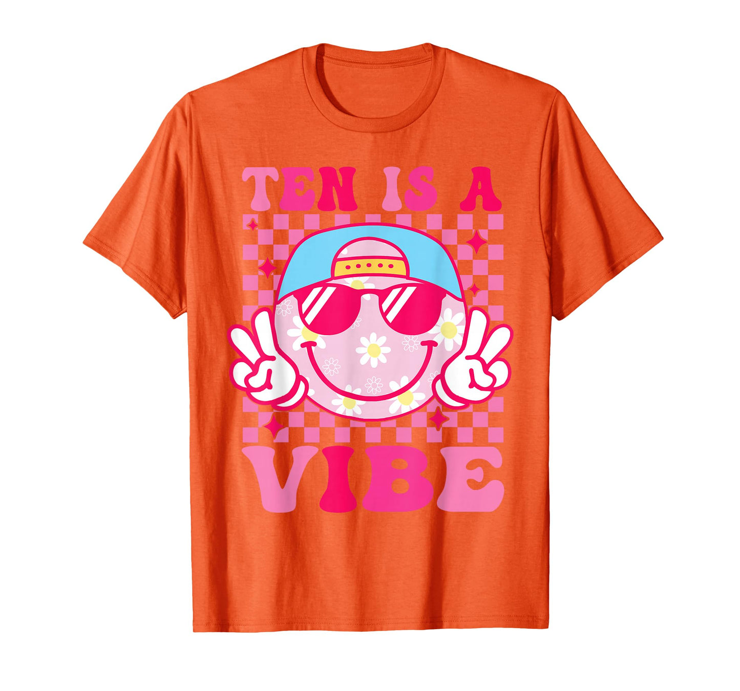 Ten is A Vibe Birthday 10 Year Old Girls 10th Birthday T-Shirt