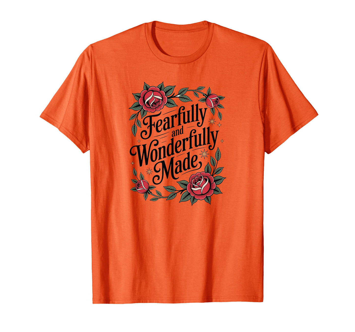 Fearfully and Wonderfully Made Floral Christian T-Shirt