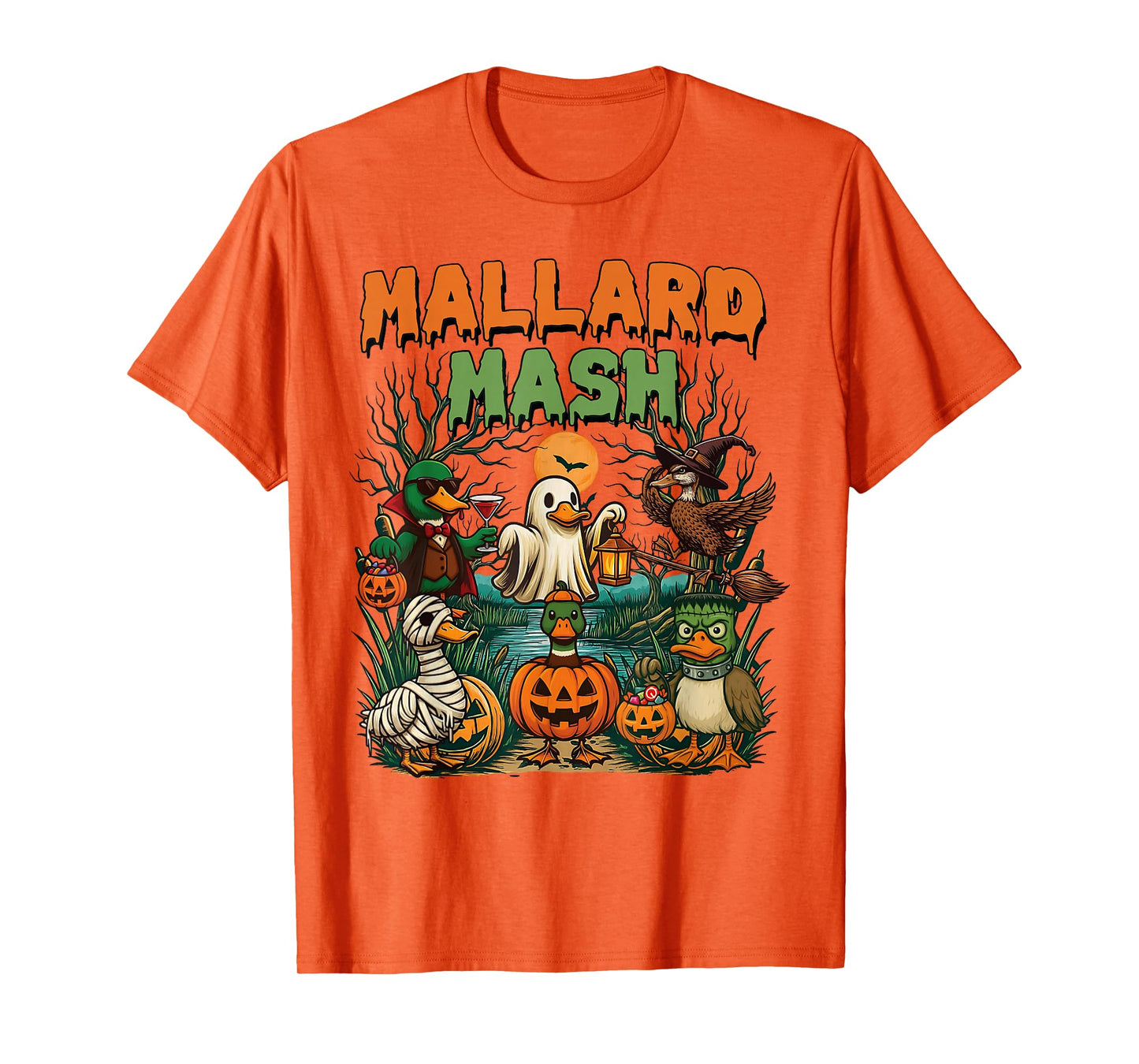 Hunting Halloween Costume Mallard Mash Funny Mallard Duck T-Shirt