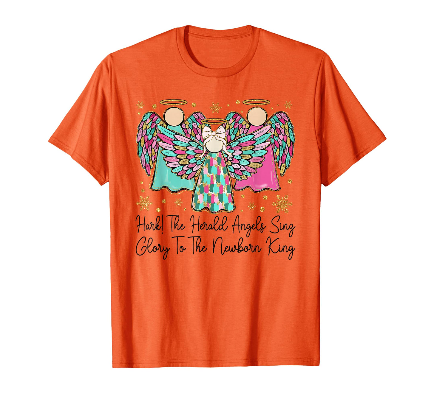 Hark The Herald Angels Sing Christmas Holiday Religious Gift T-Shirt