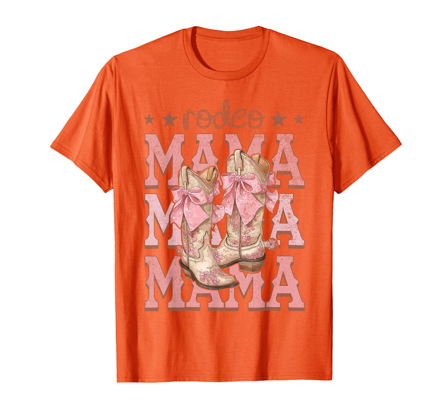 Rodeo Mama Pink Boots Coquette Cow-Girl Birthday Party T-Shirt