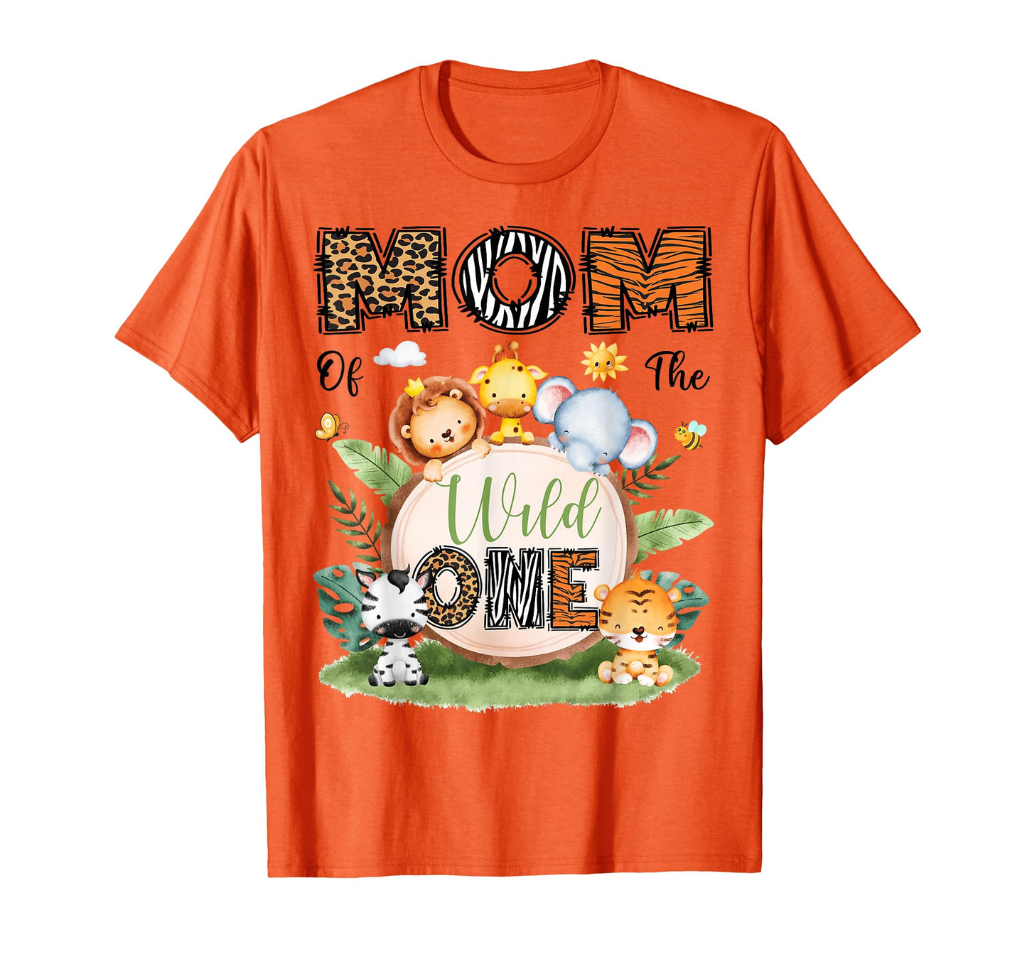 Mom Of The Wild One 1St Bday Boy Safari Woodland T-Shirt