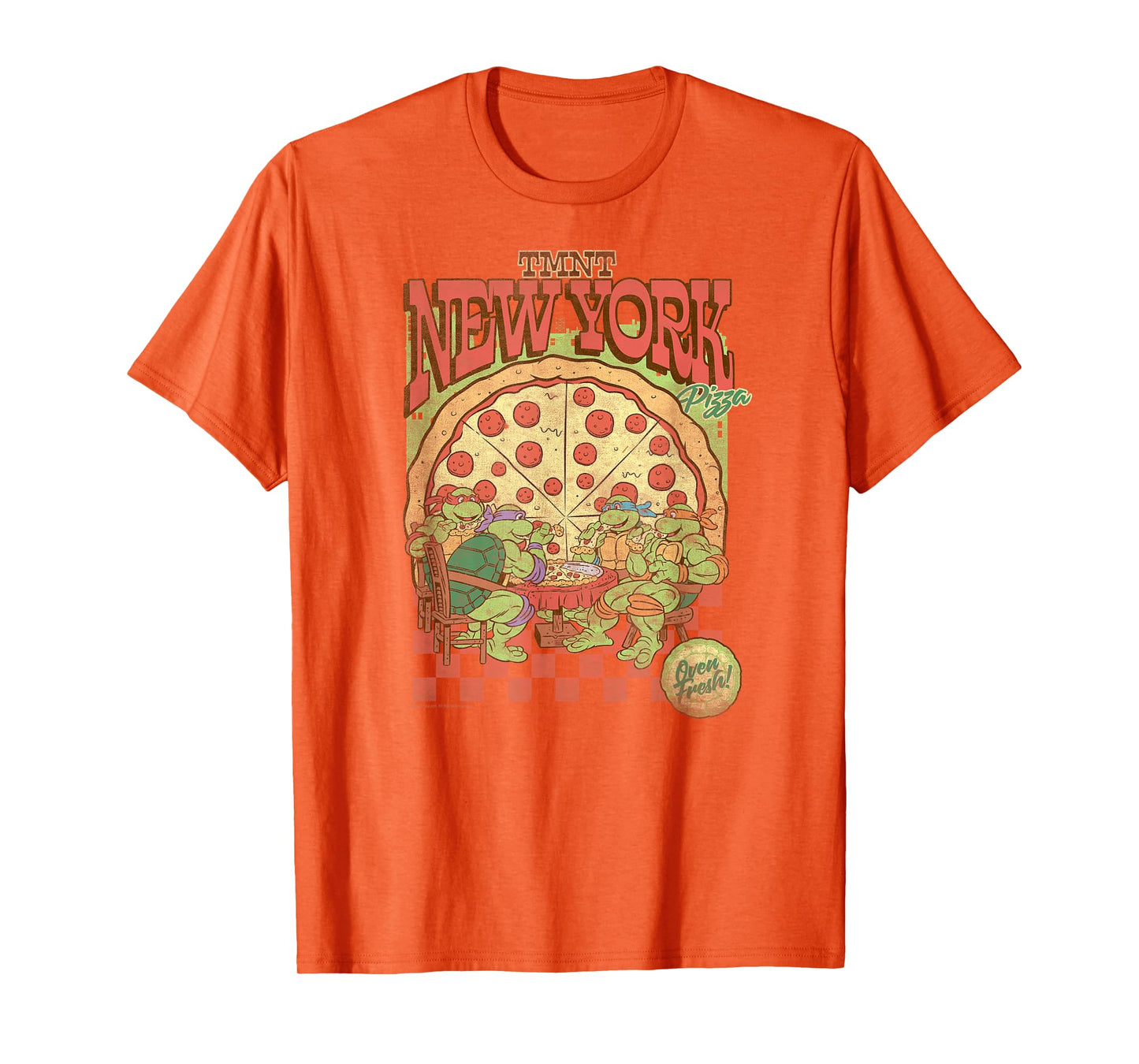 Teenage Mutant Ninja Turtles TMNT New York Pizza Retro T-Shirt