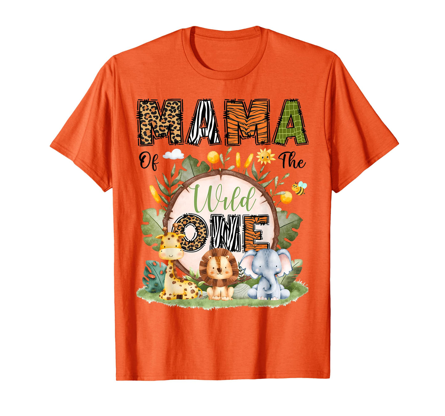 Mama Of The Wild One 1St Birthday Boy Safari Jungle T-Shirt
