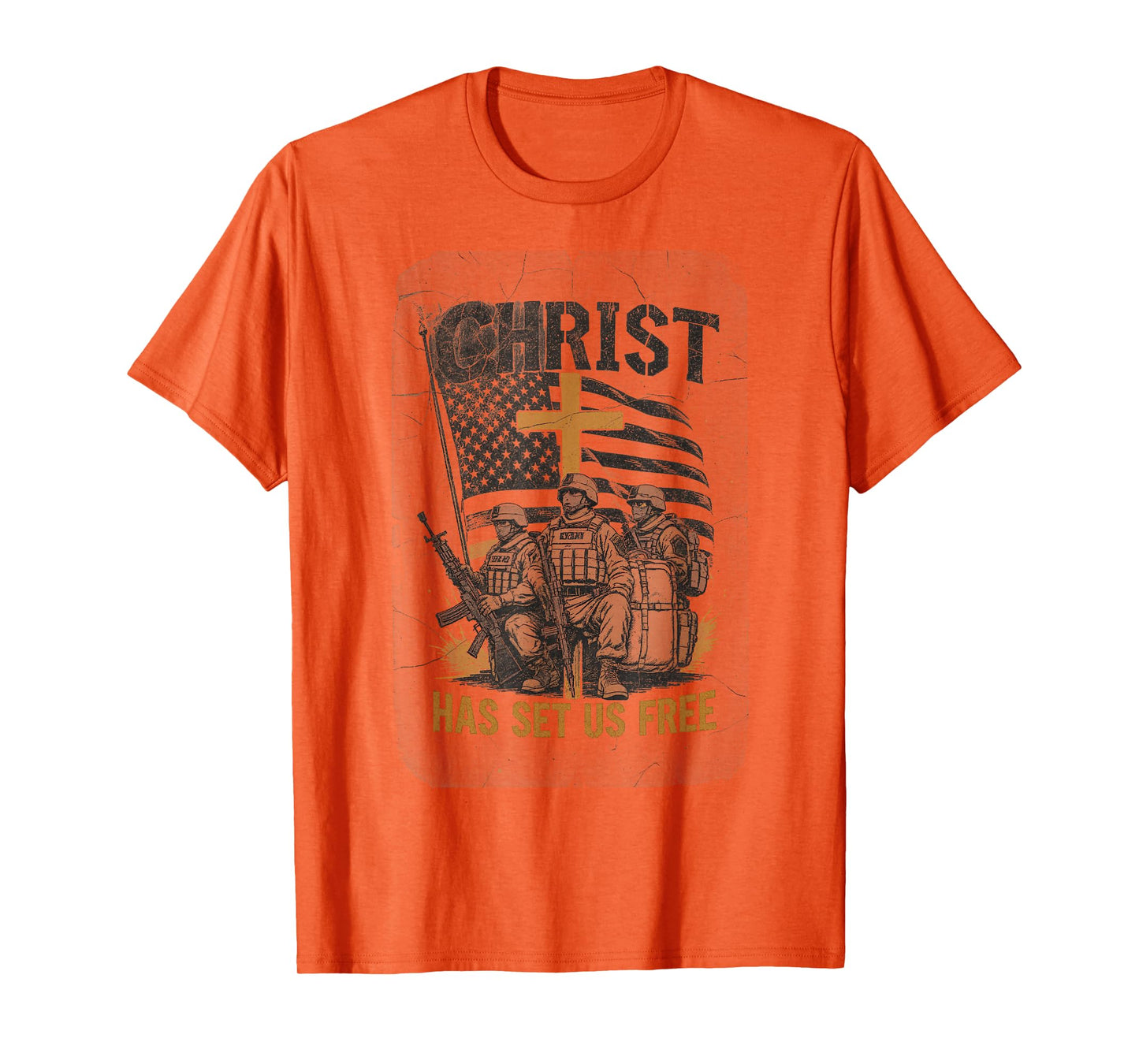 Patriotic Christian Freedom Faith Message American Believer T-Shirt