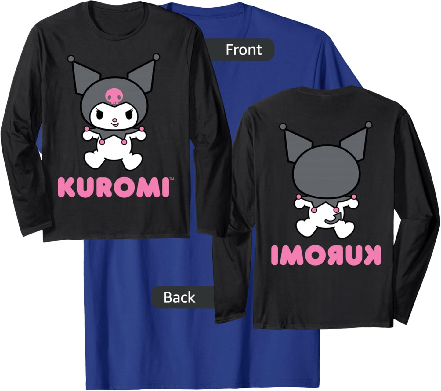 Kuromi Character Front and Back T-Shirt - T-Shirt | Royal