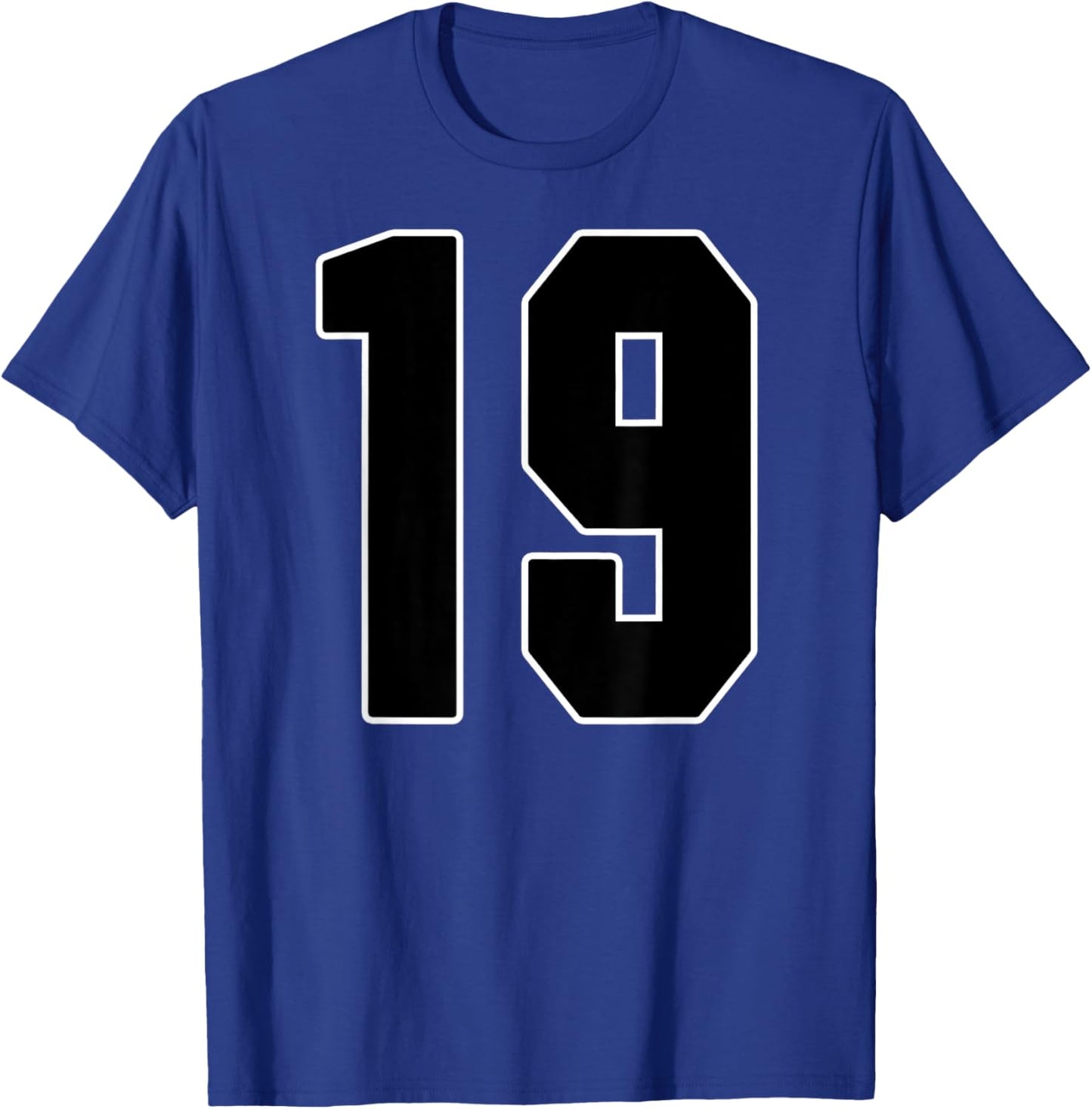 Big #19 Jersey Number 19 Uniform Biggest Fan Favorite Player T-Shirt - T-Shirt | Royal