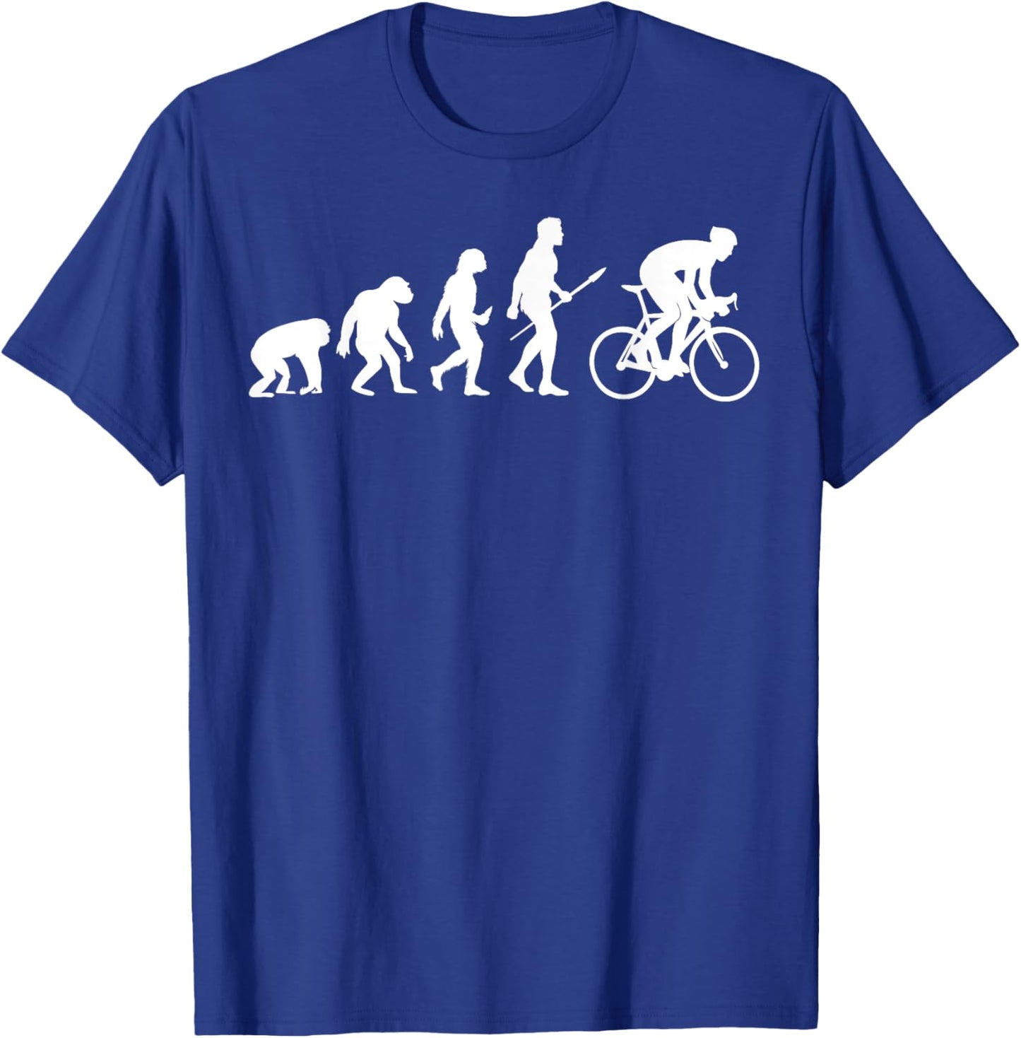 Cycling Evolution Funny Cycling Shirts Men Women Kids Biking T-Shirt - T-Shirt | Royal