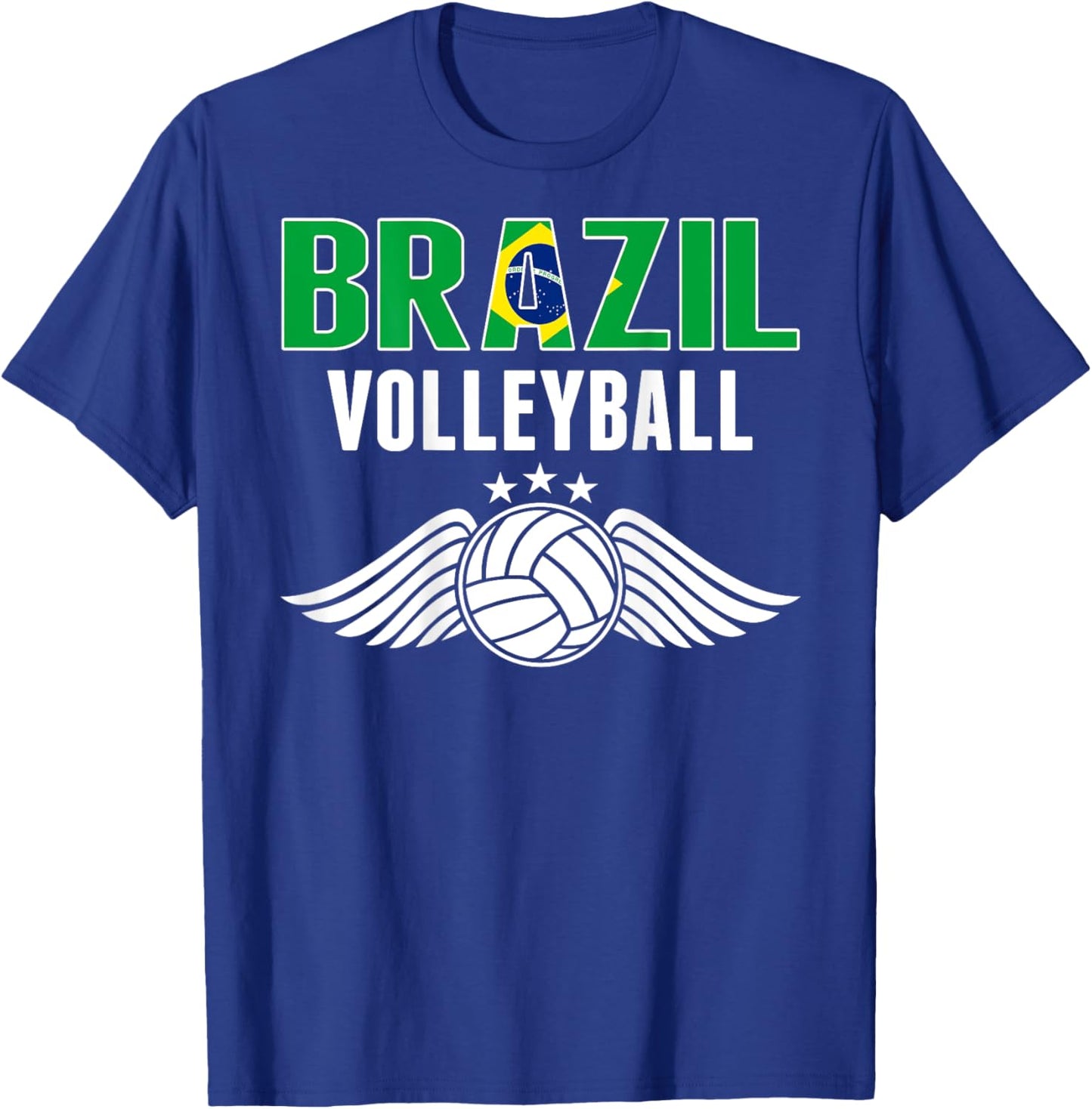Brazil Volleyball Lovers Jersey - Brazilian Flag Sport Fans T-Shirt - T-Shirt | Royal
