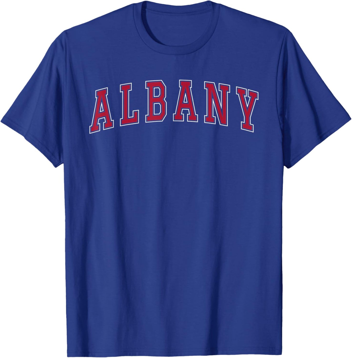 Albany Georgia Souvenir Sport College Style Text T-Shirt - T-Shirt | Royal