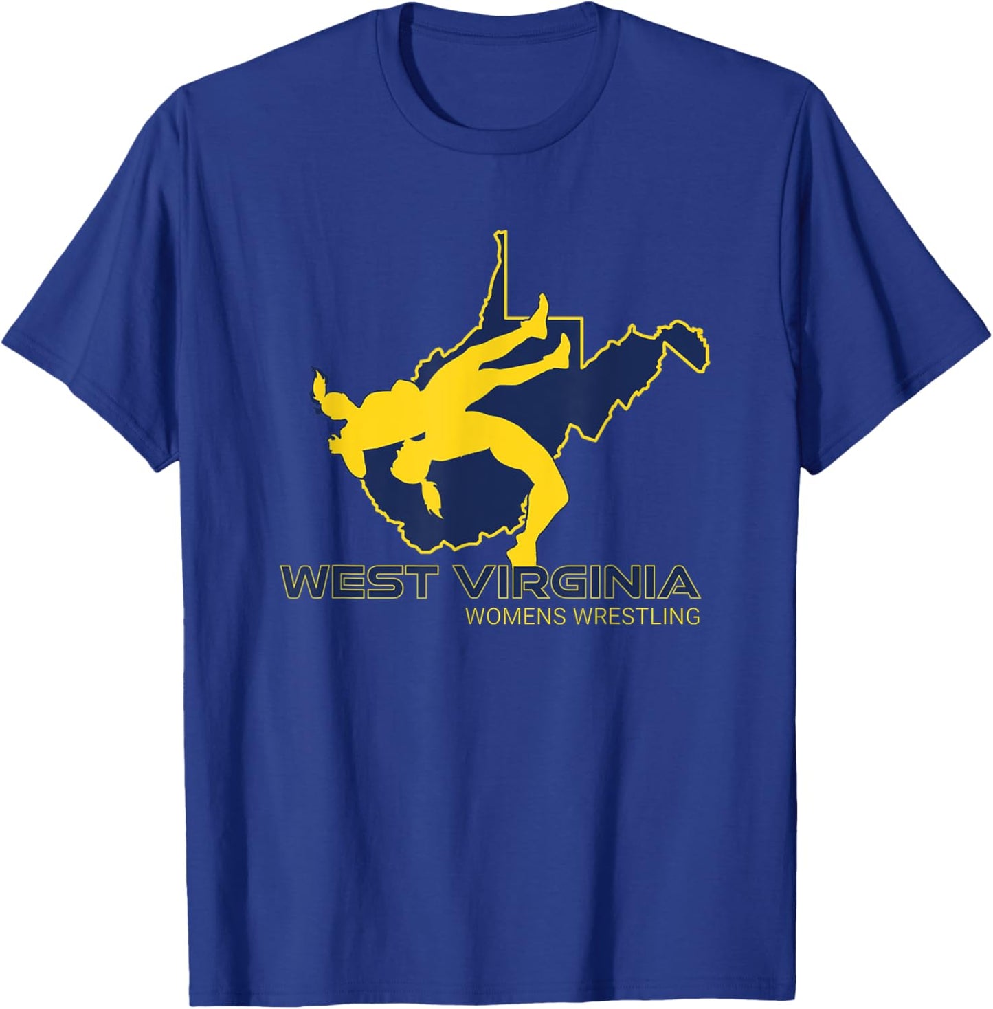 West Virginia Women Wrestling High School Girl Wrestler Team T-Shirt - T-Shirt | Royal