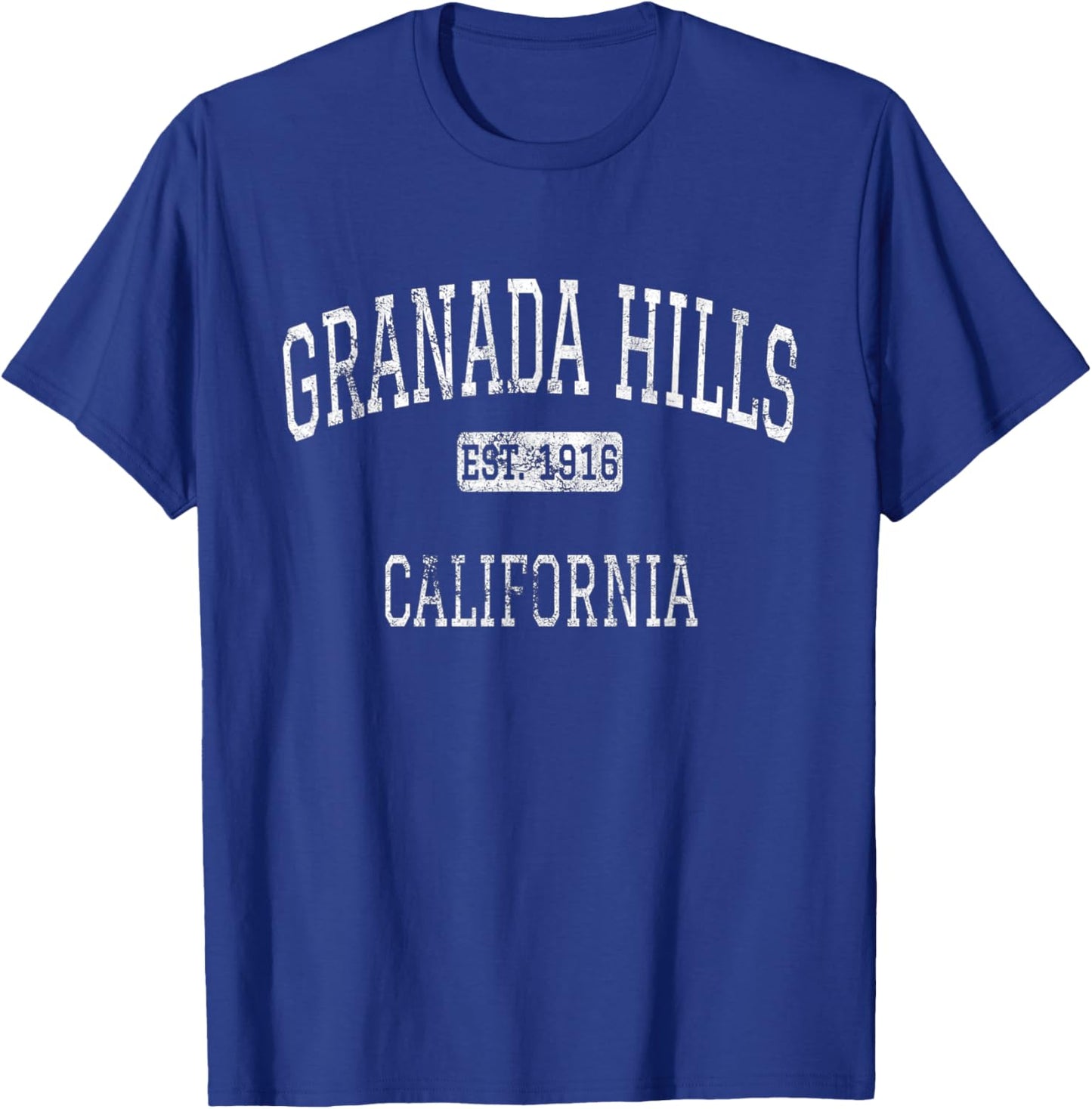 Granada Hills California Los Angeles CA Vintage T-Shirt - T-Shirt | Royal