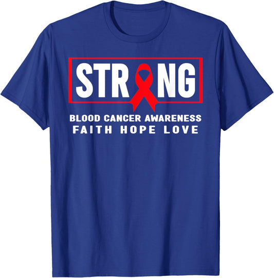 Blood Cancer Awareness Shirt - Blood Cancer Strong T-Shirt - T-Shirt | Royal