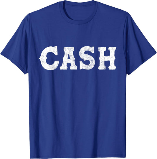 Cash Country Music Lovers Outlaw Vintage Retro Distressed T-Shirt - T-Shirt | Royal