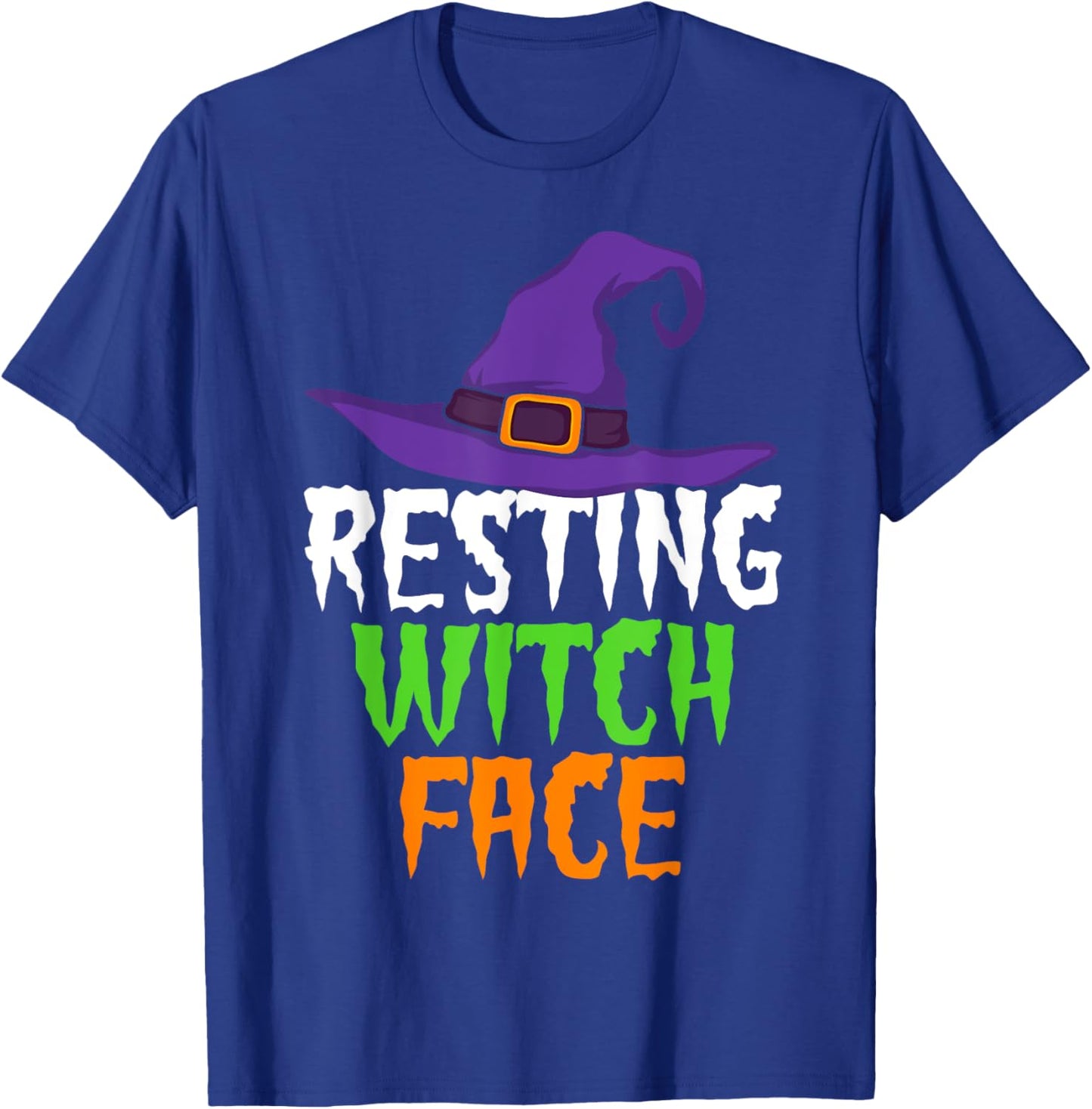 Resting Witch Face Funny Halloween Shirt Witch Hat T-Shirt - T-Shirt | Royal