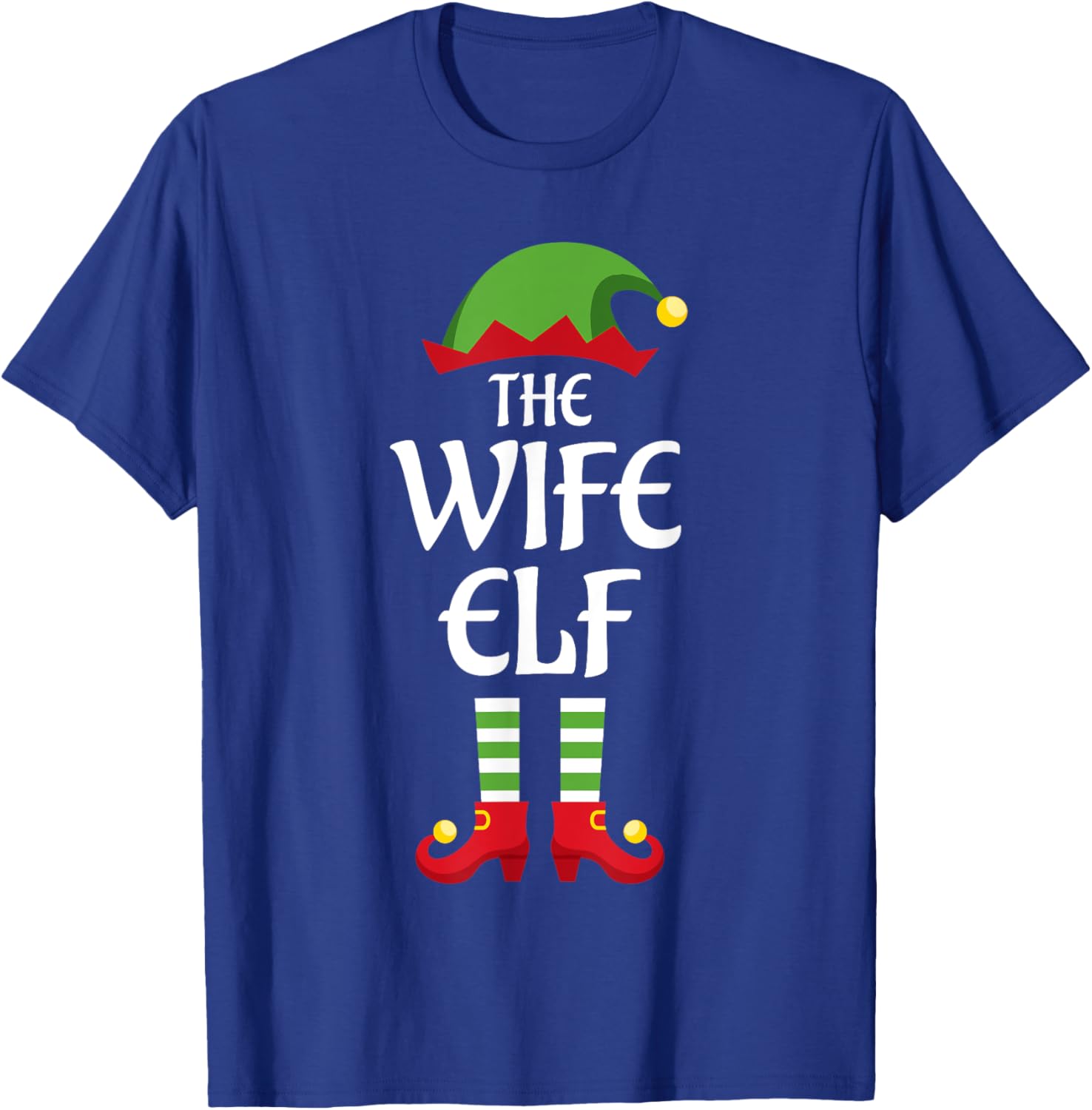 Wife Elf Family Matching Group Christmas T-Shirt - T-Shirt | Royal