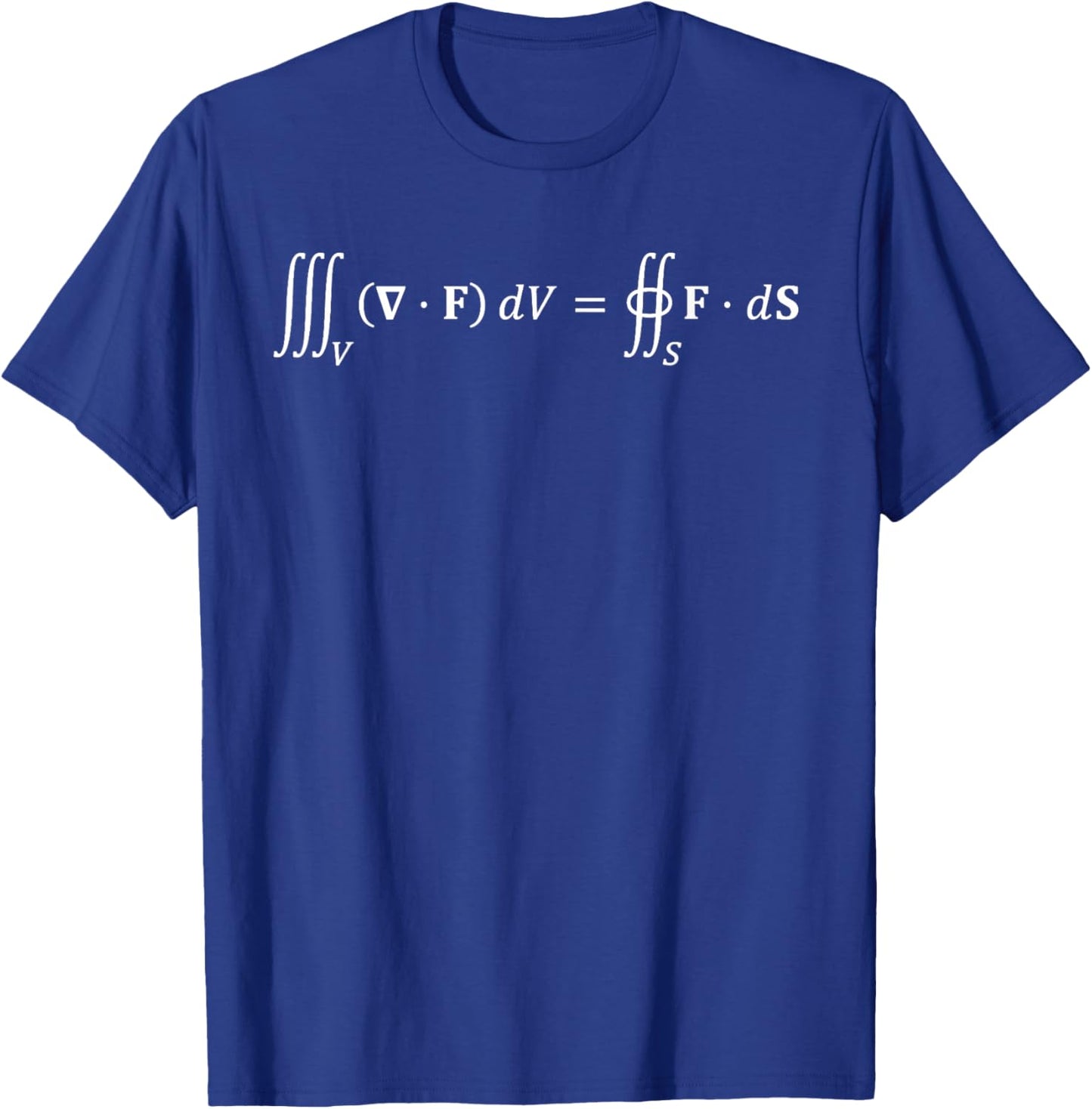 Divergence theorem, useful theorem in math and physics T-Shirt - T-Shirt | Royal