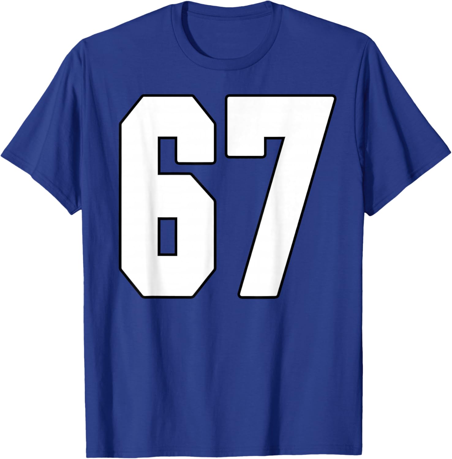 Big #67 Jersey Number 67 Uniform Biggest Fan Favorite Player T-Shirt - T-Shirt | Royal