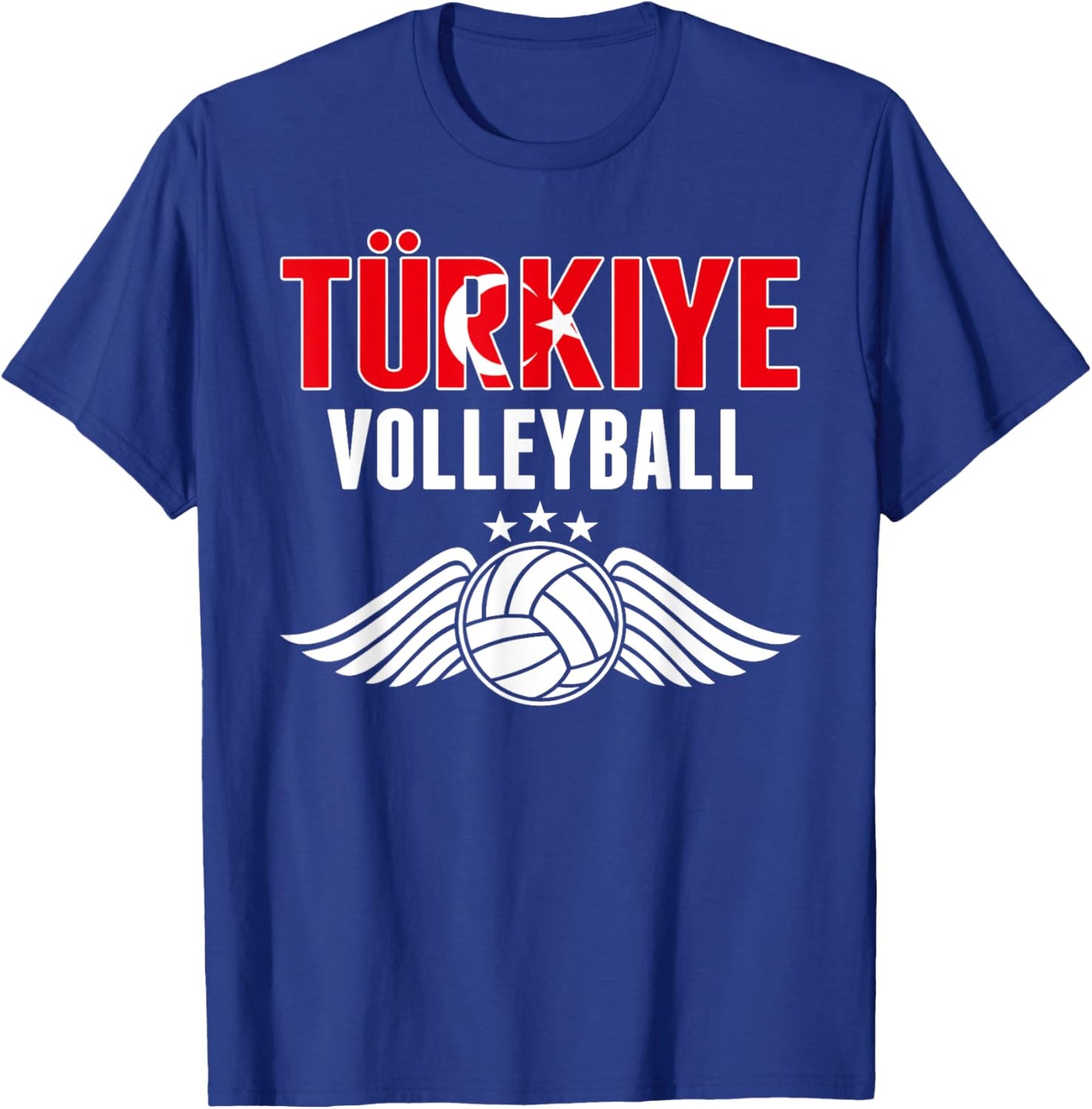 Proud Turkey Volleyball Fan Jersey Pride Türkiye Flag Vball T-Shirt - T-Shirt | Royal