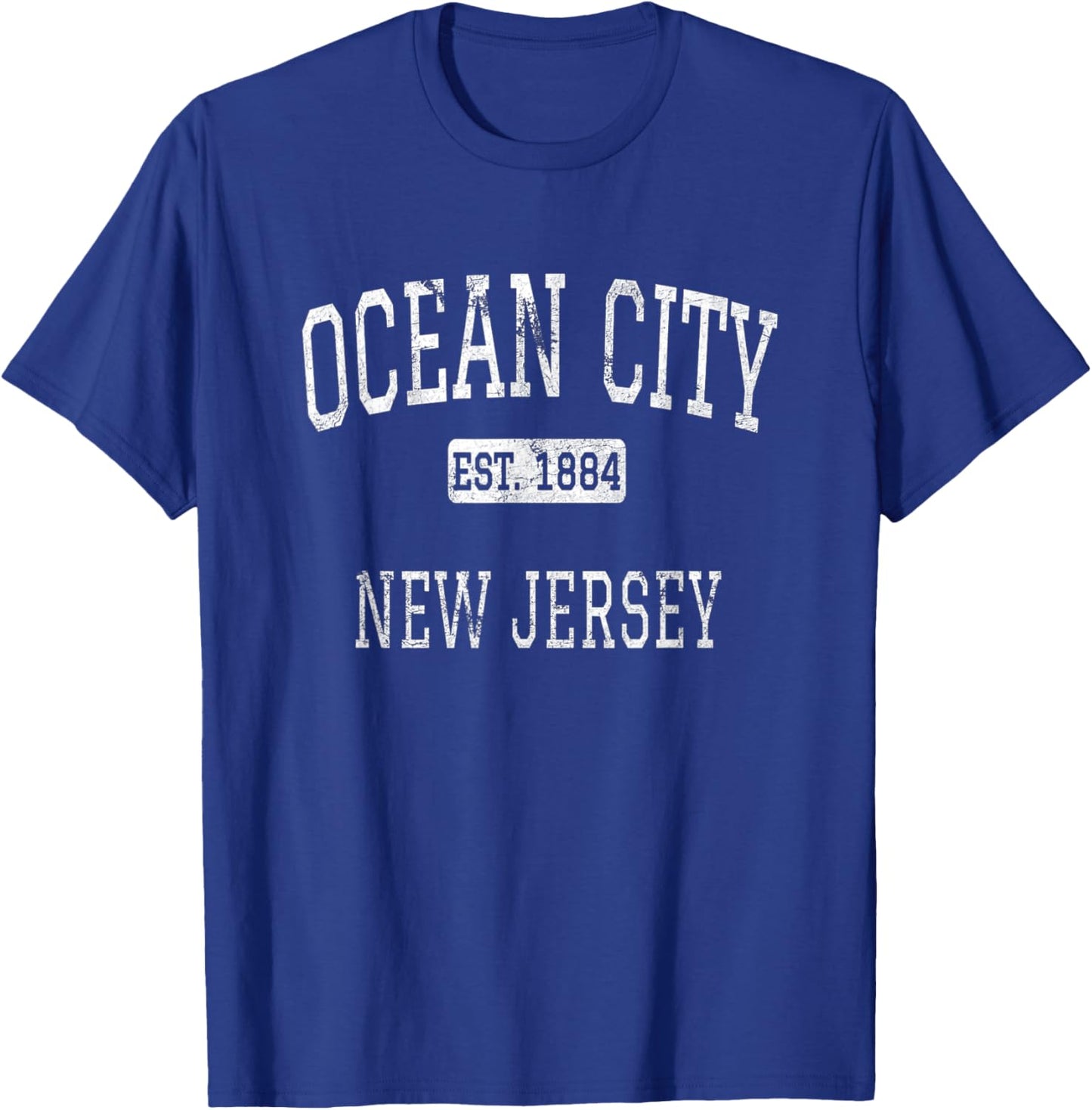Ocean City New Jersey NJ Vintage T-Shirt - T-Shirt | Royal