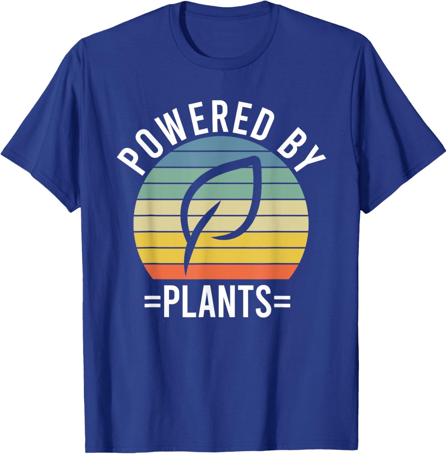 Powered By Plants Vegetarian Vegan Workout Plant Powered T-Shirt - T-Shirt | Royal