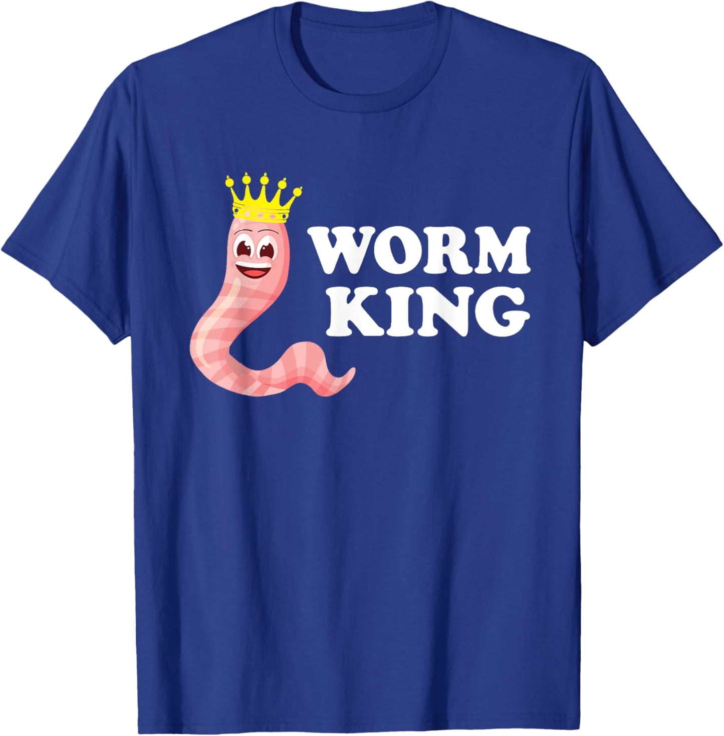 Worm Farmer King Worm Farming Red Wiggler Worm Compost T-Shirt - T-Shirt | Royal