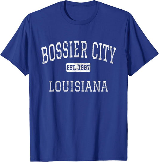 Bossier City Louisiana LA Vintage T-Shirt - T-Shirt | Royal