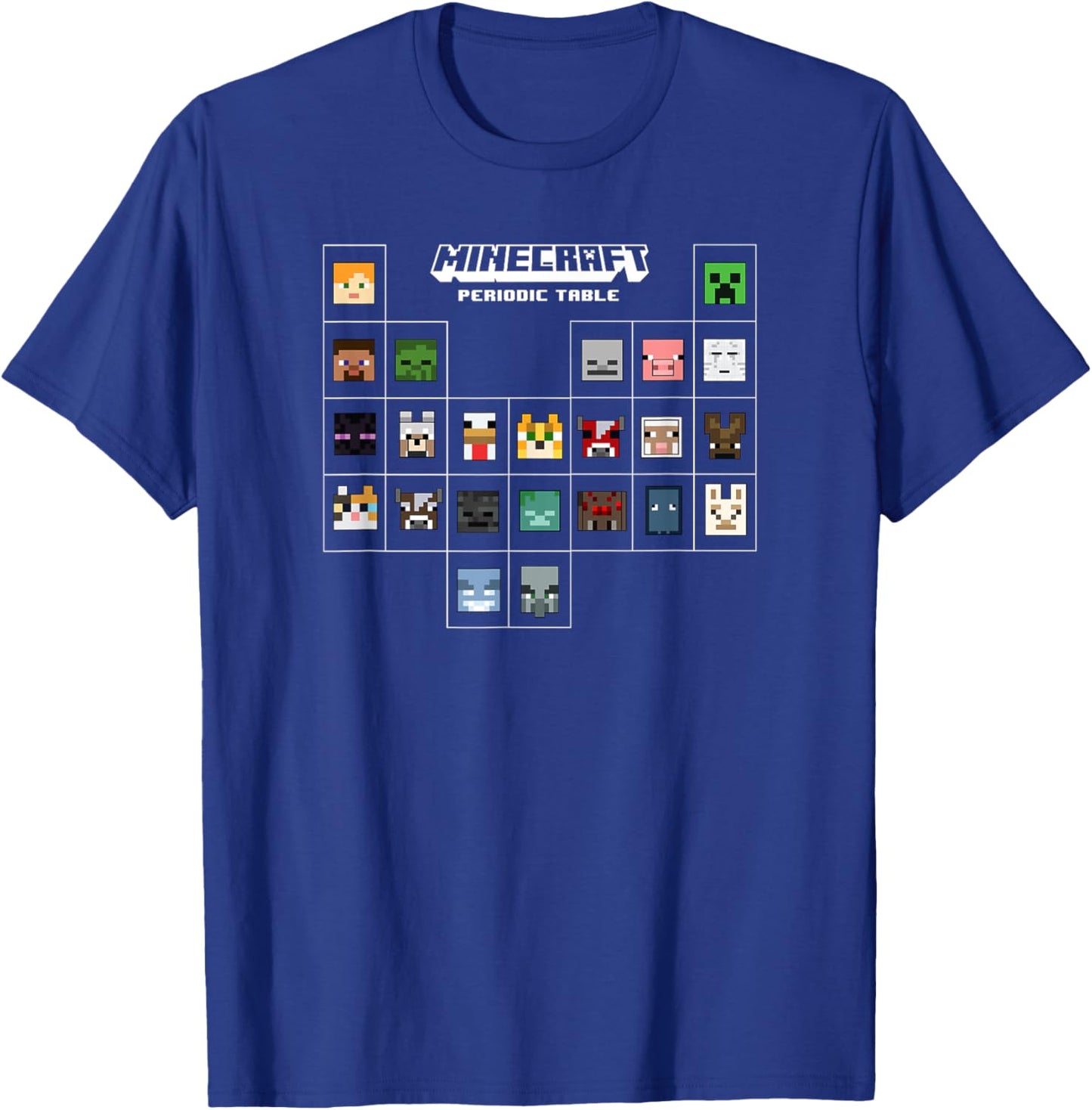 Minecraft Periodic Table Character Group T-Shirt - T-Shirt | Royal