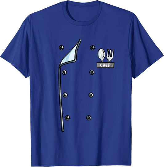 Chef Costume Coat Uniform Funny Cook Jacket for Cooking T-Shirt - T-Shirt | Royal