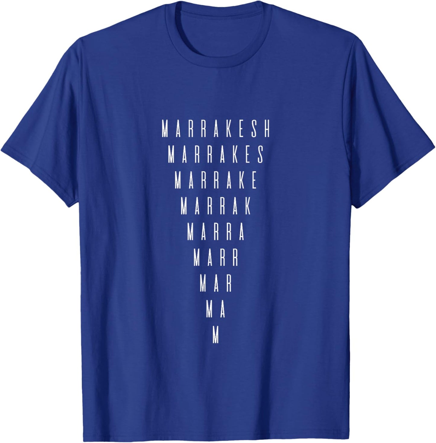 Marrakesh Inverted Triangle Word Art - Morocco Souvenir T-Shirt - T-Shirt | Royal