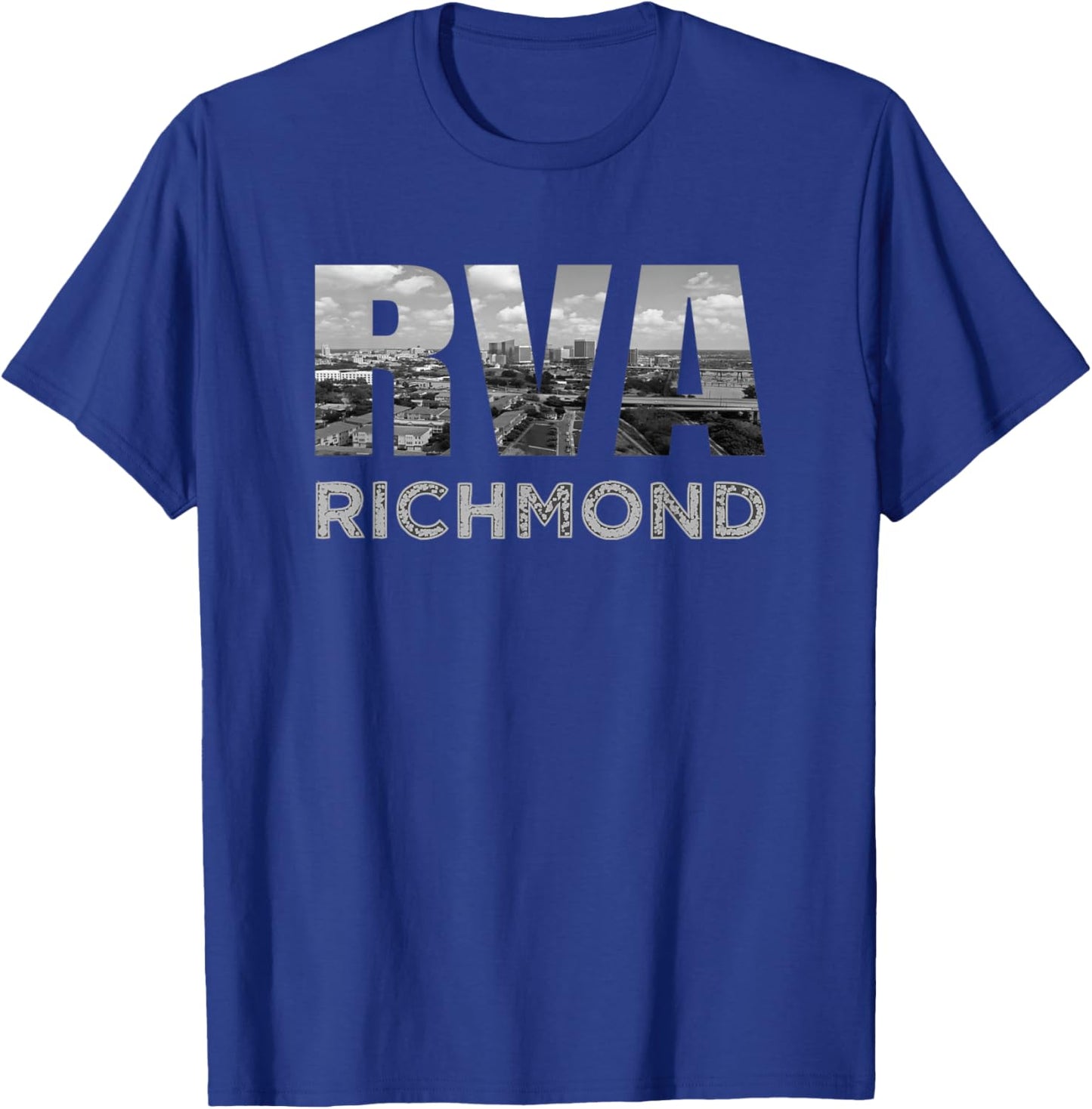 RVA Richmond Skyline Commonwealth Virginia Local Souvenir T-Shirt - T-Shirt | Royal