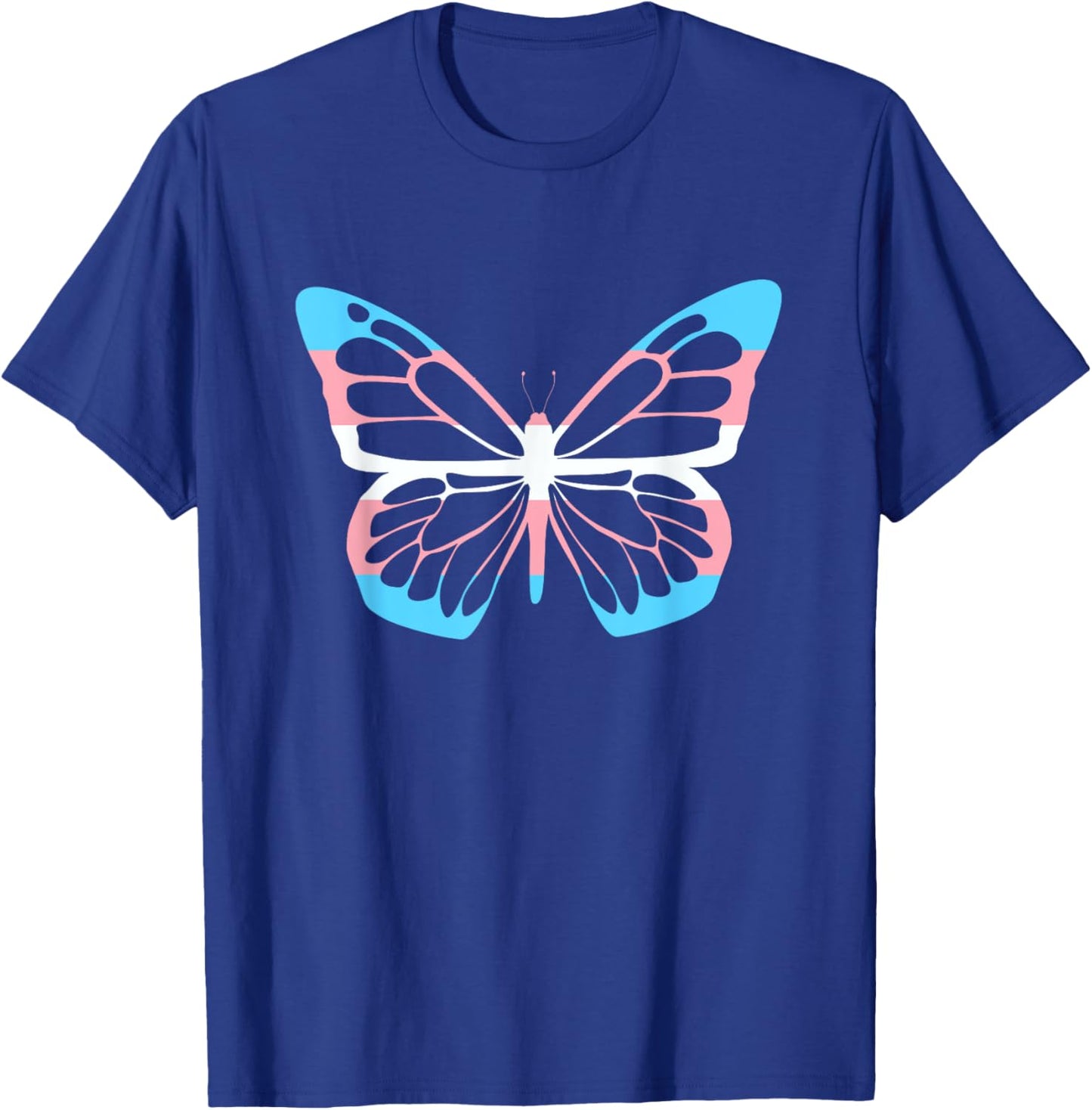 Transgender Butterfly Equality Transsexual Flag Trans Pride T-Shirt - T-Shirt | Royal