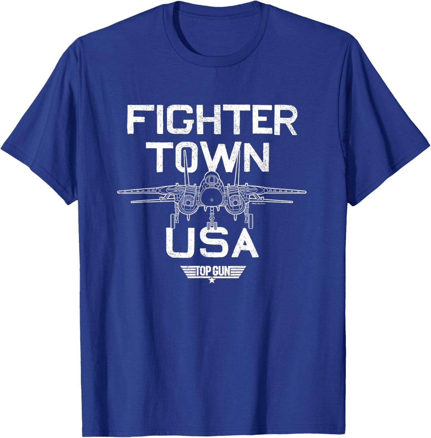Top Gun - Property Of Fighter Town T-Shirt - T-Shirt | Royal