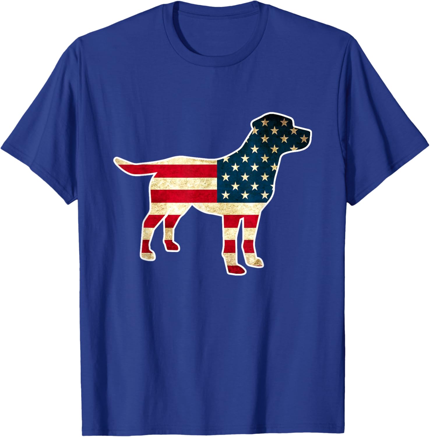 Patriotic 4th of July Labrador Dog American Flag T-Shirt - T-Shirt | Royal