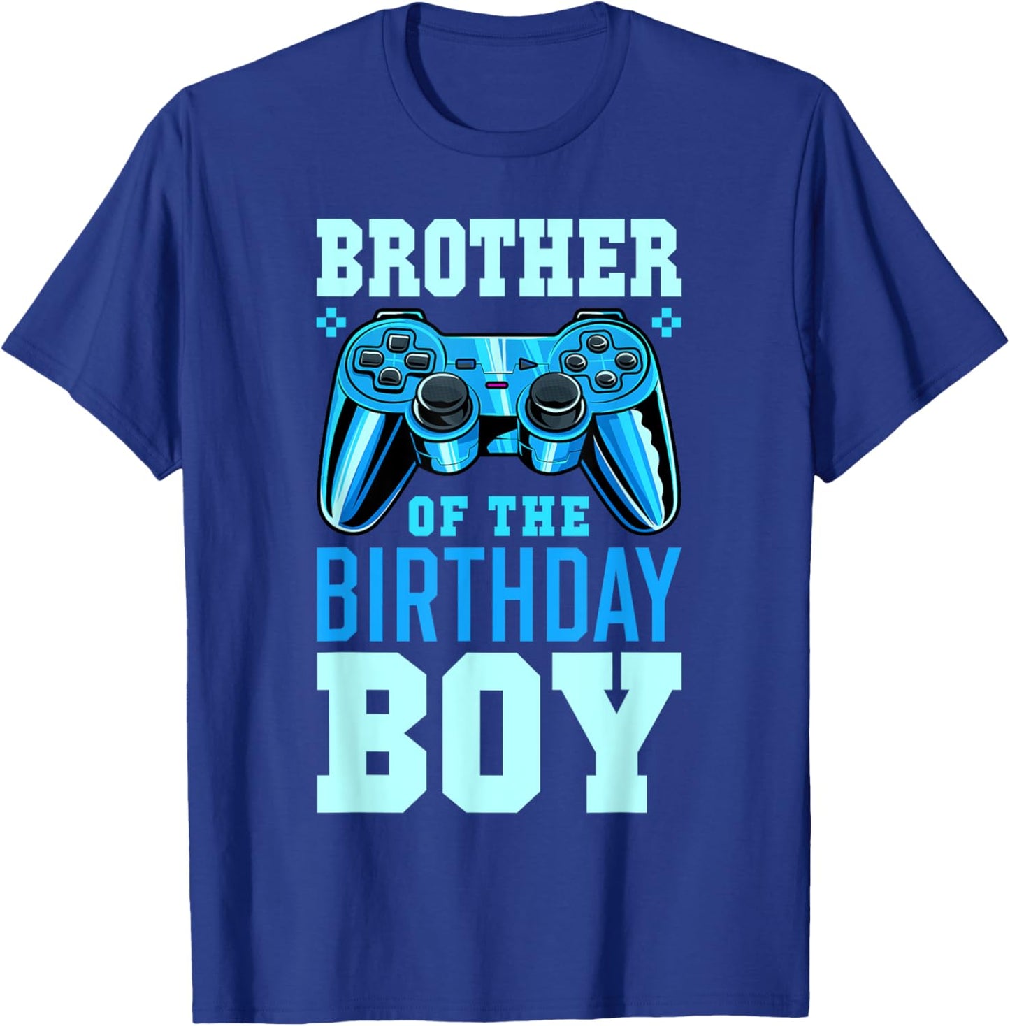 Brother of the Birthday Boy Matching Video Gamer Birthday T-Shirt - T-Shirt | Royal