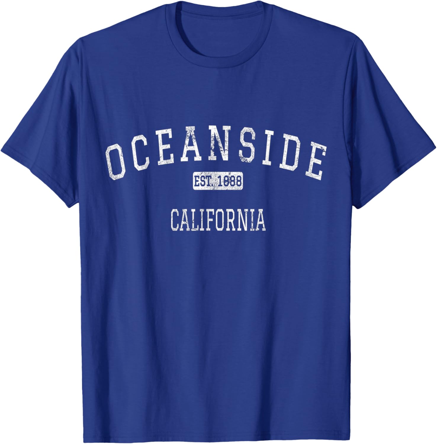 Oceanside California CA Vintage T-Shirt - T-Shirt | Royal