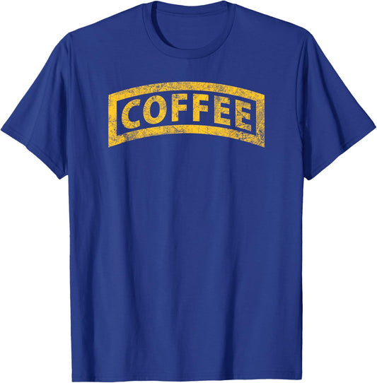 American Marauder: Distressed Coffee Ranger Tab T-Shirt - T-Shirt | Royal