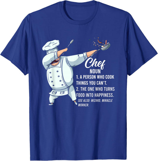 Funny Dabbing Chef Definition | Cook Chef T-Shirt - T-Shirt | Royal