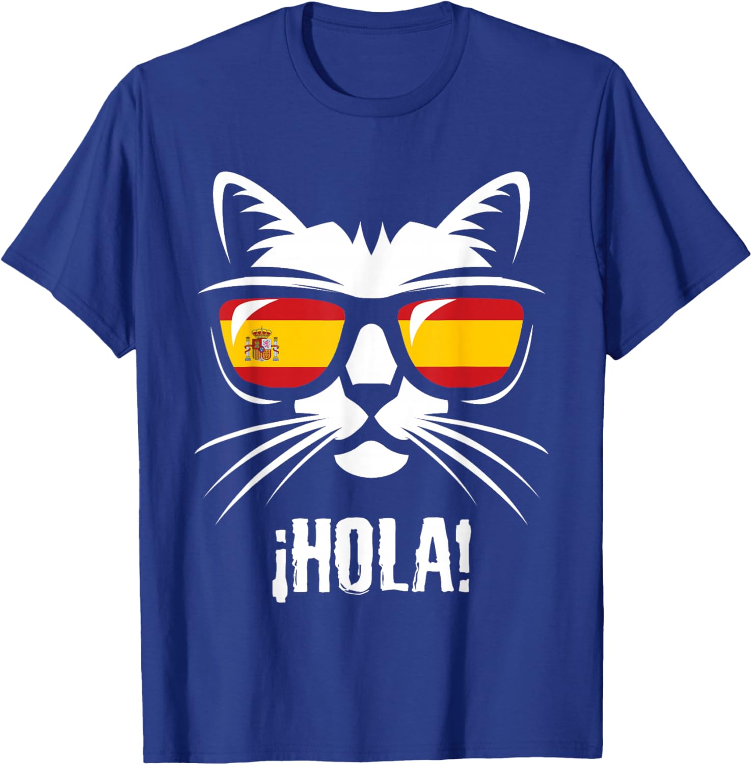 Funny Cat Spanish Flag T-Shirt - T-Shirt | Royal