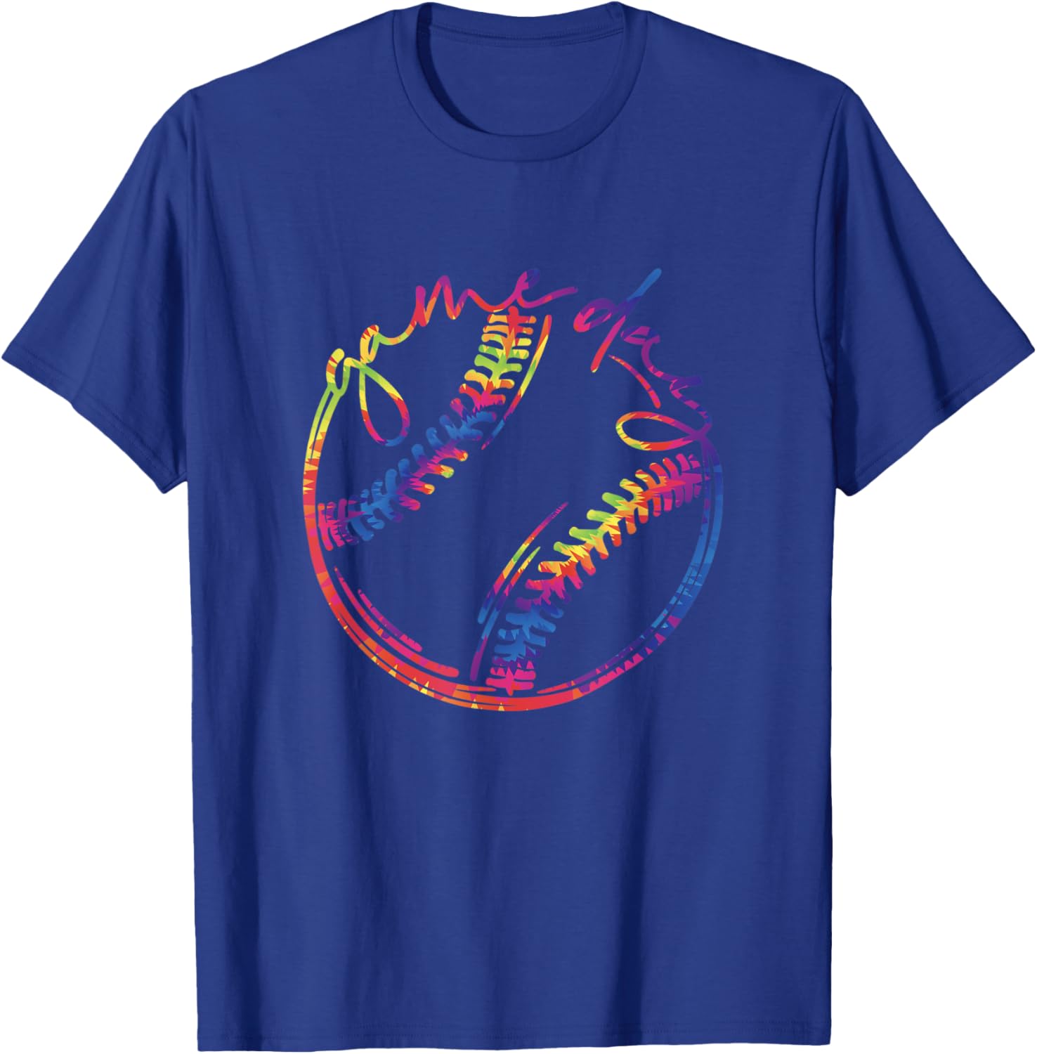 Game Day Baseball Life Softball Life Tie Dye Mothers Day Mom T-Shirt - T-Shirt | Royal