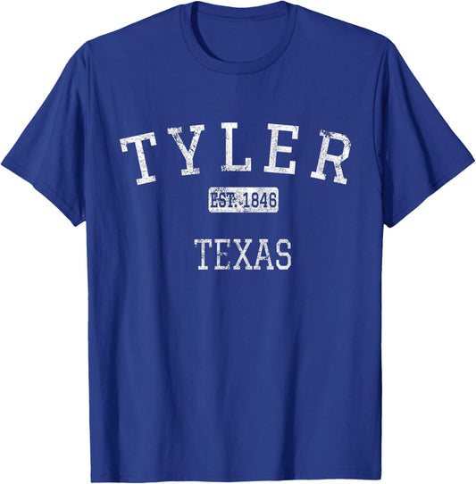 Tyler Texas TX Vintage T-Shirt - T-Shirt | Royal