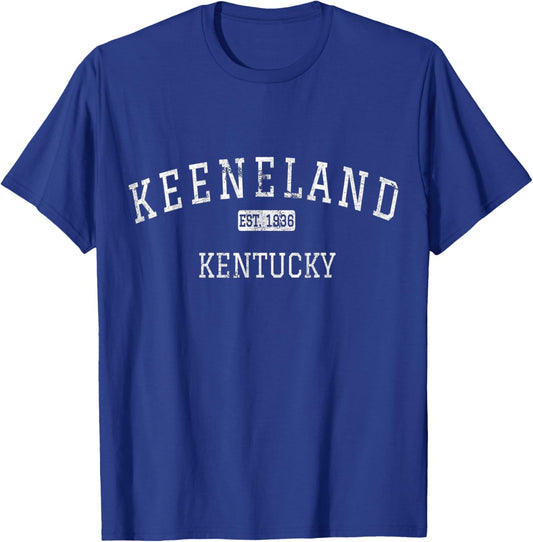 Keeneland Kentucky Vintage Black -Adults T-Shirt - T-Shirt | Royal