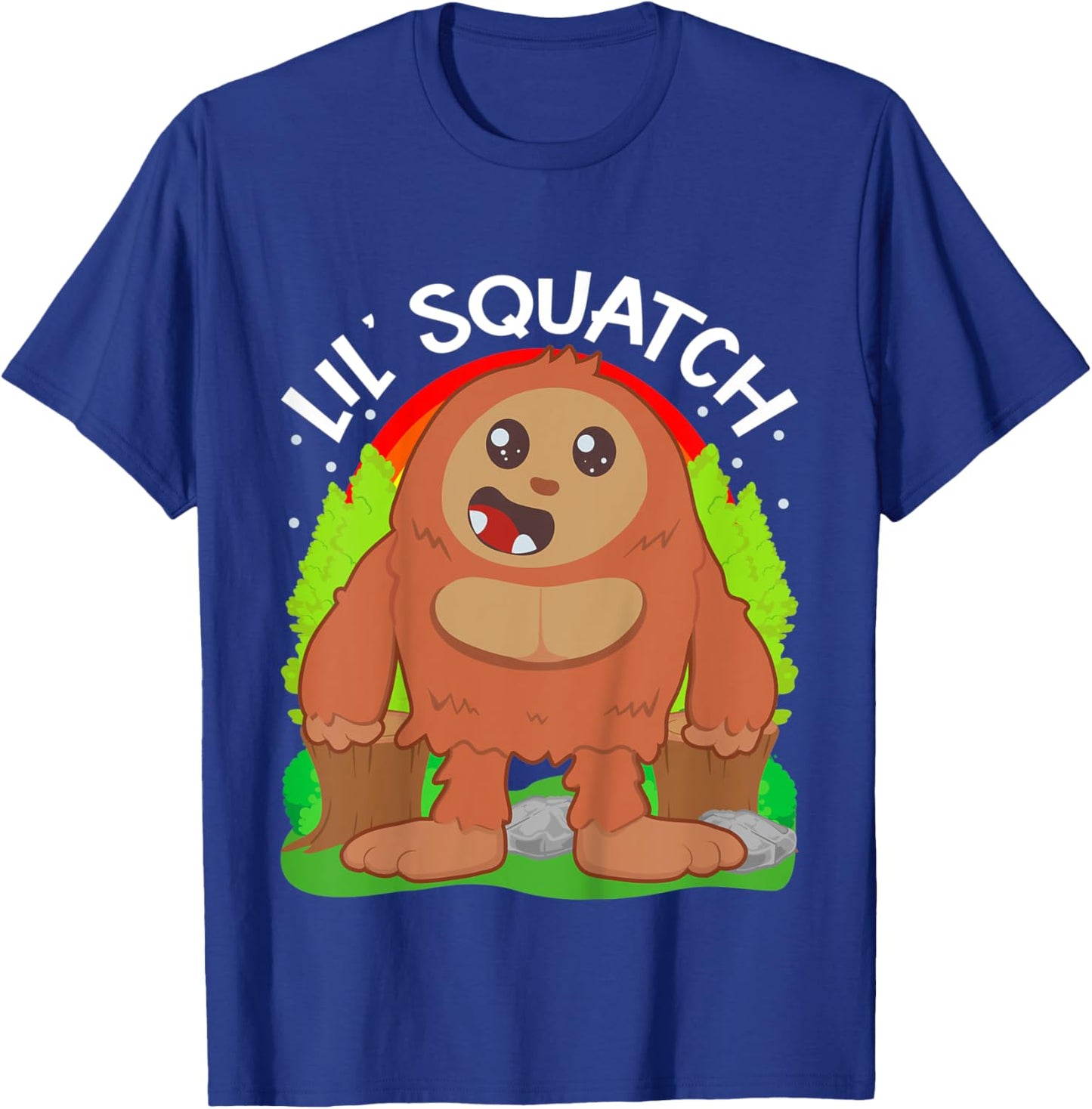 Kids Lil Squatch Cute Baby Bigfoot Boys Little Sasquatch Kids Boy T-Shirt - T-Shirt | Royal