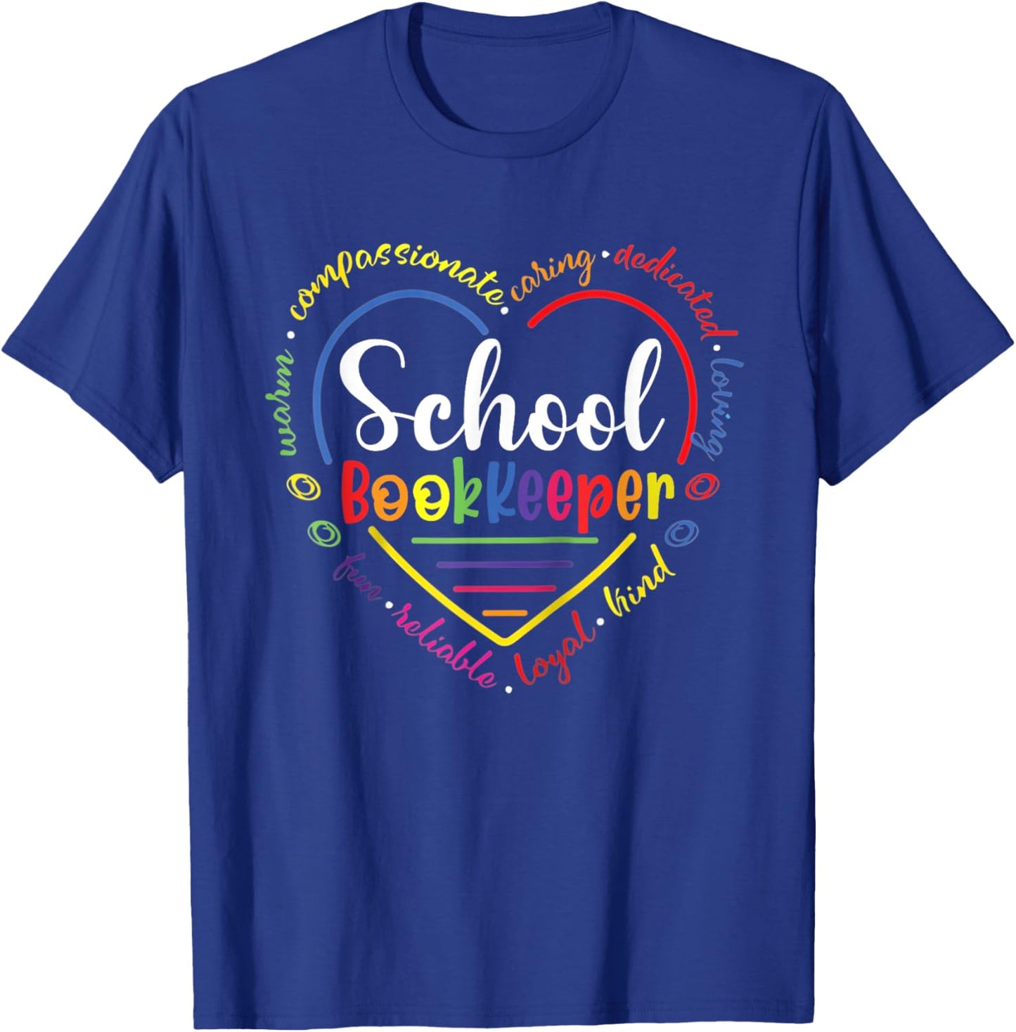 School Bookkeeper Cute Funny Back to School T-Shirt - T-Shirt | Royal