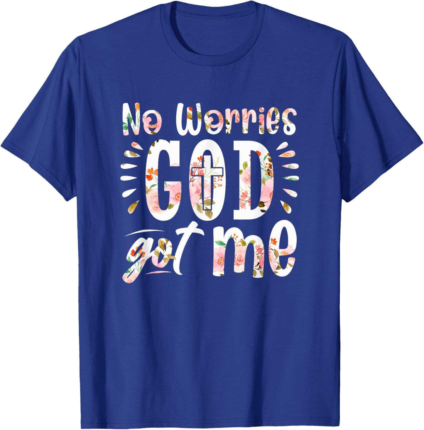 No Worries, God-Got Me African American Christian T-Shirt - T-Shirt | Royal