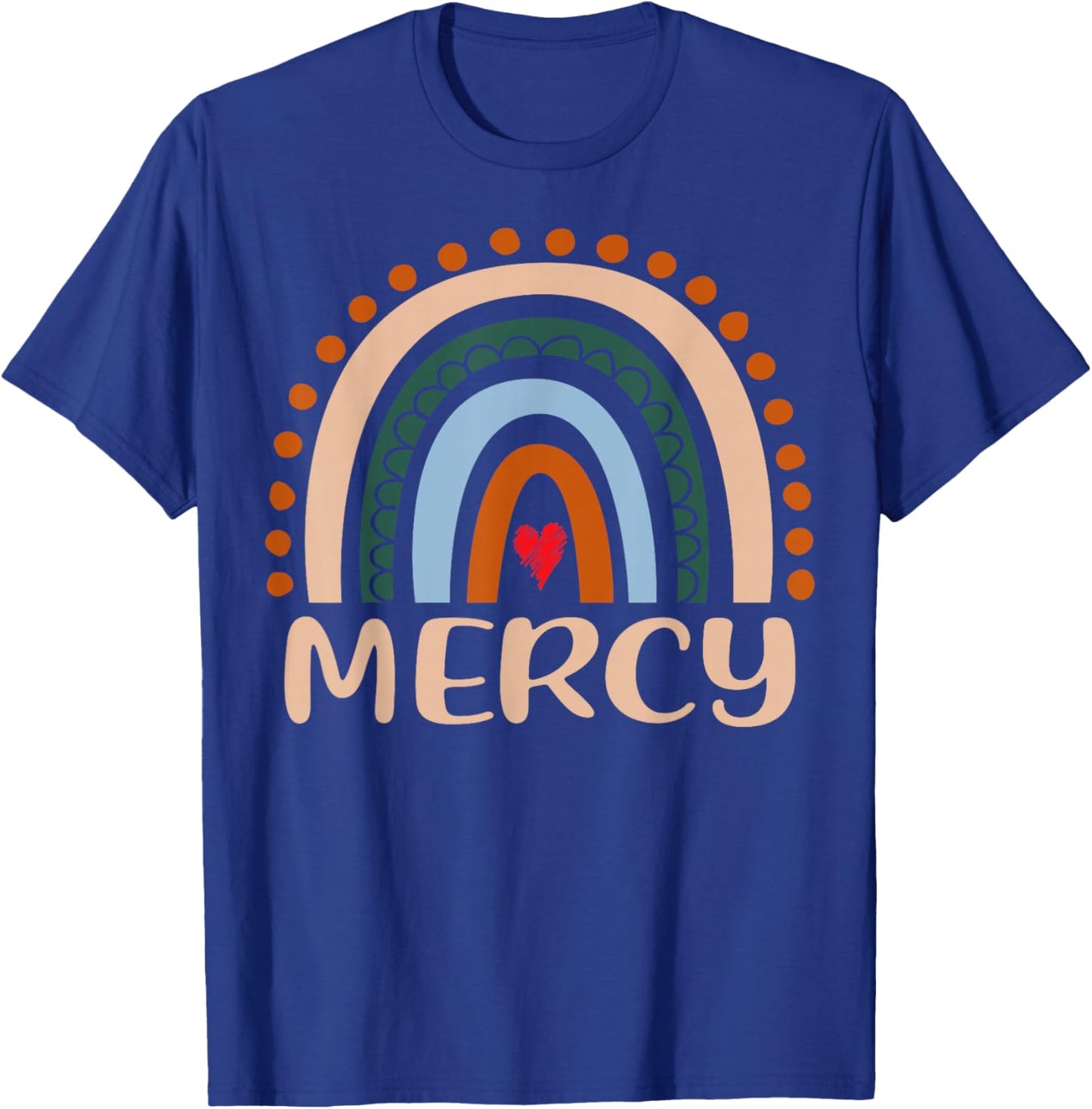 Mercy Name Personalized Funny Women Rainbow Mercy T-Shirt - T-Shirt | Royal