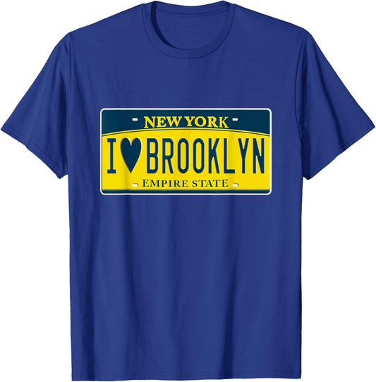 I Love Brooklyn Heart New York City NY USA Home Town T-Shirt - T-Shirt | Royal