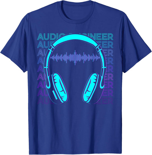 Audio Engineer Sound Engineer Retro Audio Engineer T-Shirt - T-Shirt | Royal