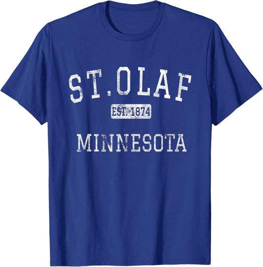 St.Olaf Minnesota MN Vintage T-Shirt - T-Shirt | Royal